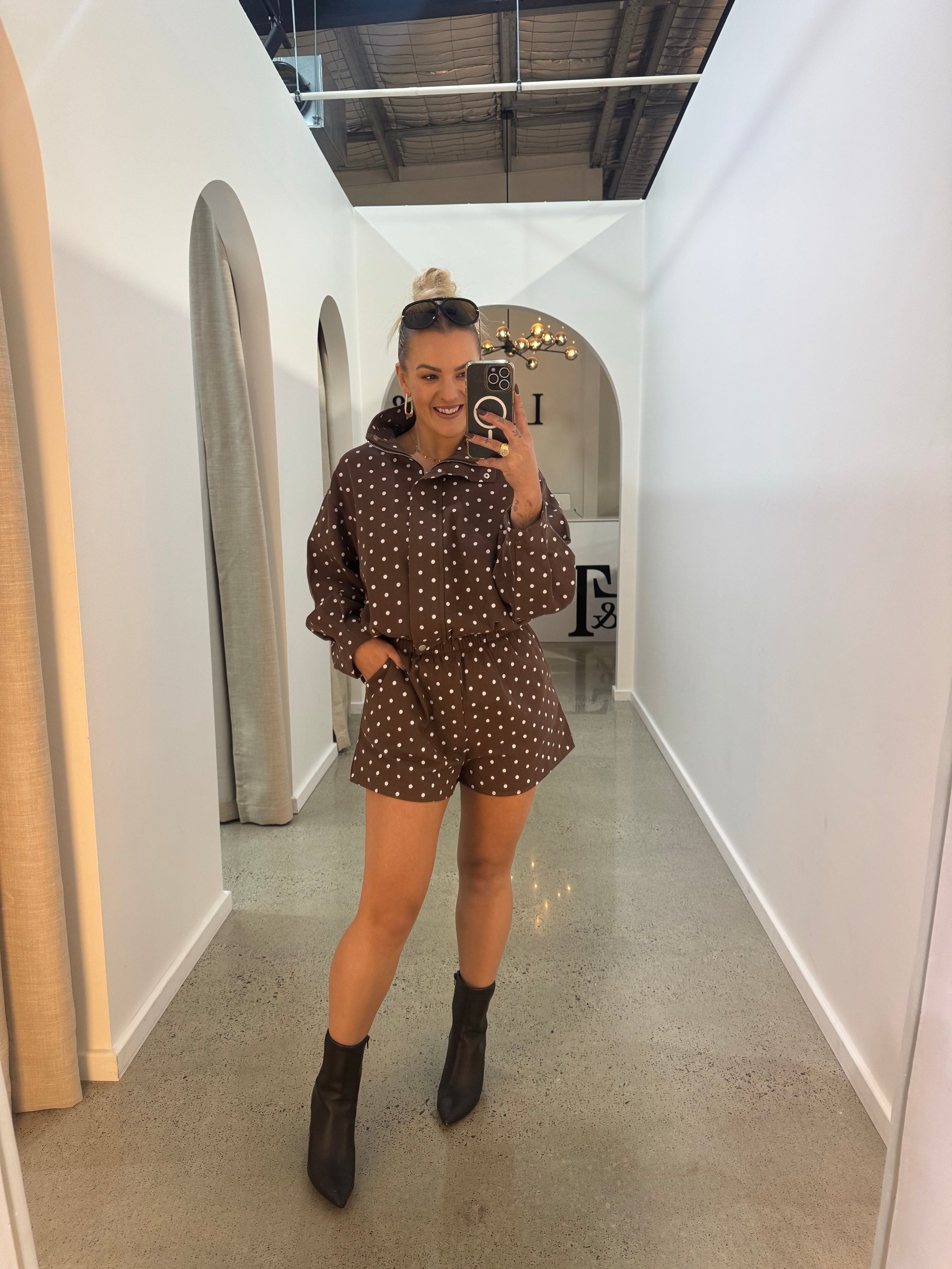 BY FRANKIE / CHOCOLATE SPOT SHORTS / 924-3