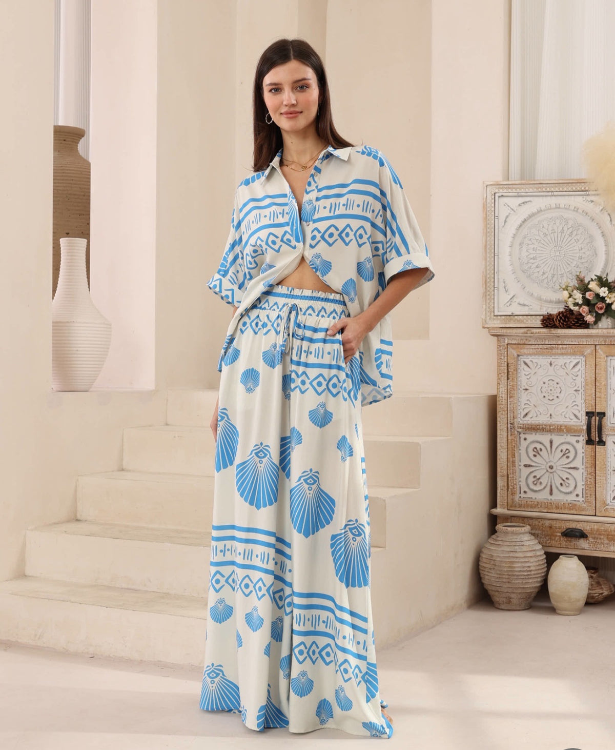 IRIS MAXI SHELLS SHIRT / 2021696A-31