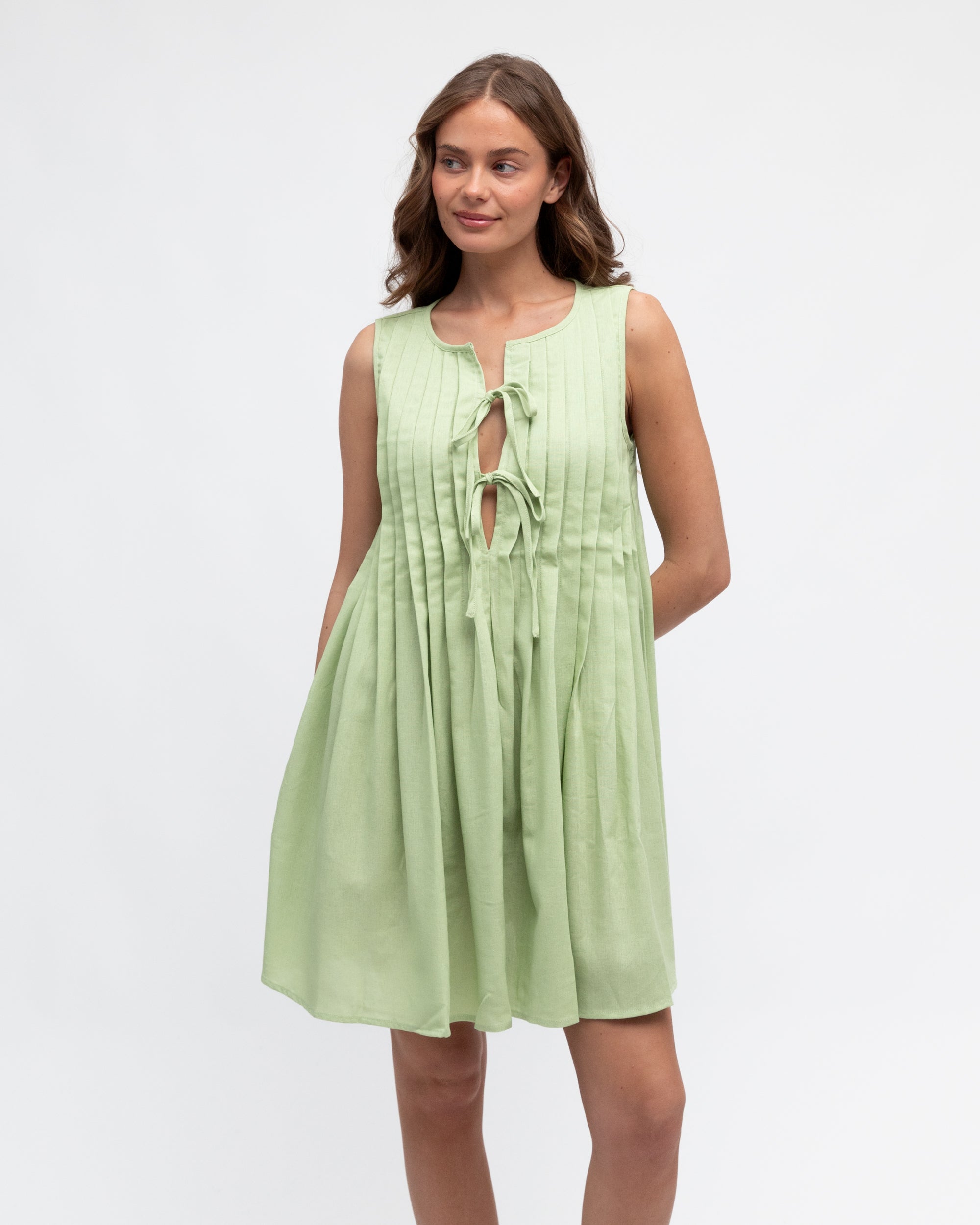 PAPER HEART / PLEAT TO PERFECTION DRESS / GREEN / PH11989