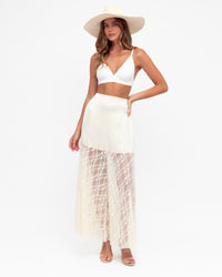 EBBY & I / FADE TO LACE / SKIRT / CREAM