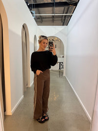BY FRANKIE / CHOCOLATE- BLACK RACER PANTS / 987-1