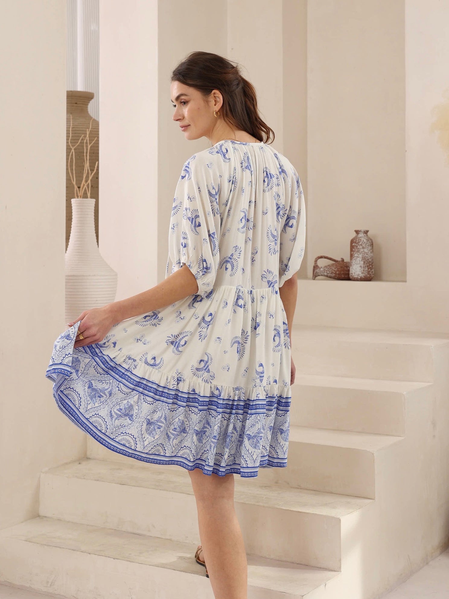 IRIS MAXI / BIRD DRESS / 201952A-3