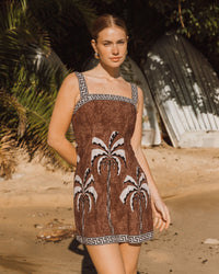 WHITE CLOSET / TROPICAL MOSAIC DRESS / TFE11282