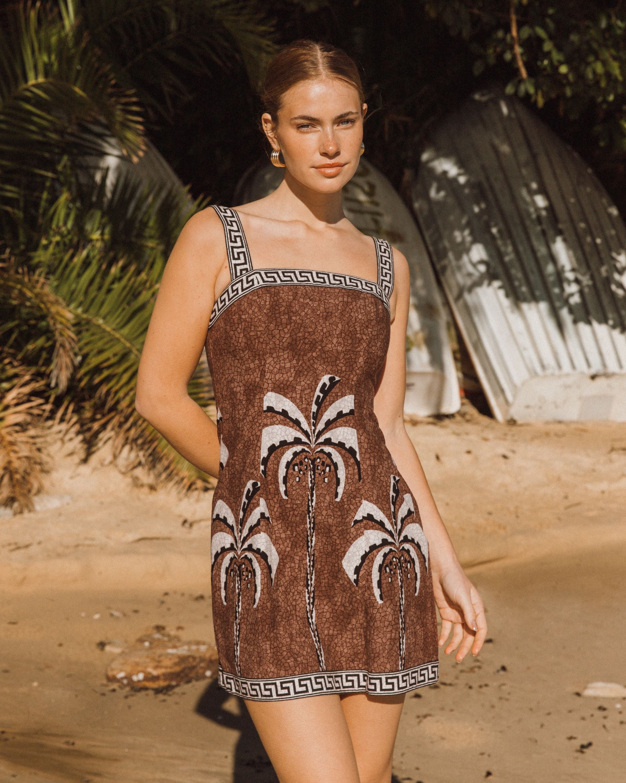 WHITE CLOSET / TROPICAL MOSAIC DRESS / TFE11282