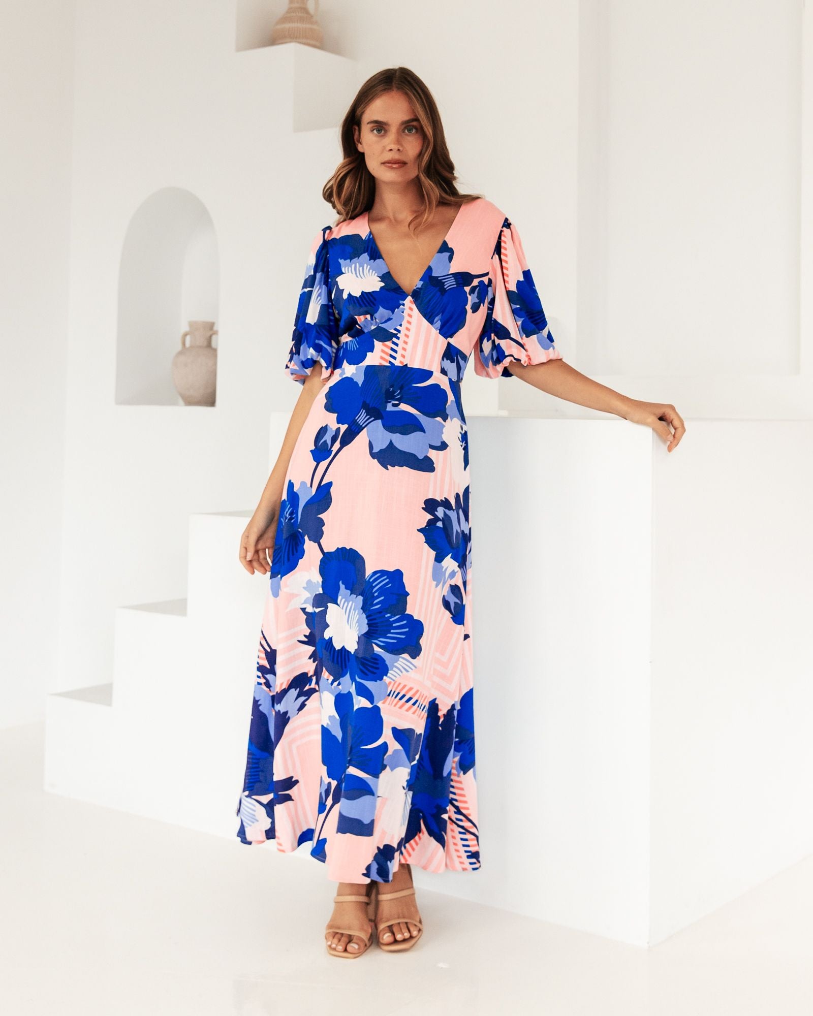 EBBY & I / SAPHIRE BLOOM DRESS / VVNE11105