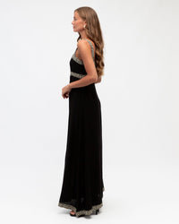 WHITE CLOSET / ATHENA MAXI DRESS / BLACK / TFE10853-2