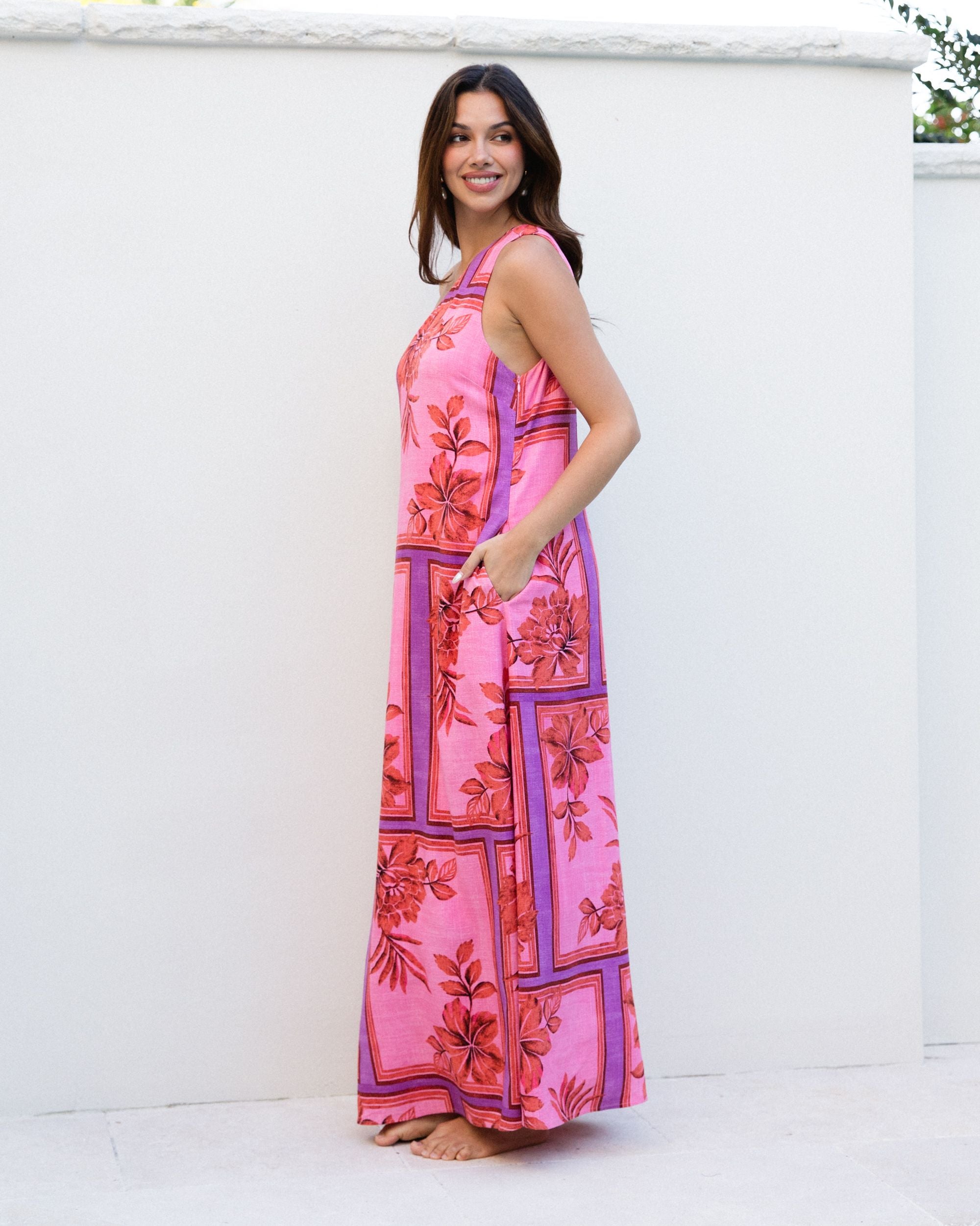 LINEN LUX / TALULAH MAXI DRESS / VVNE11293