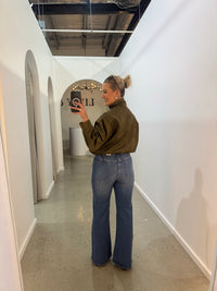 BY FRANKIE / KHAKI FAX SUEDE JACKET / 889-2