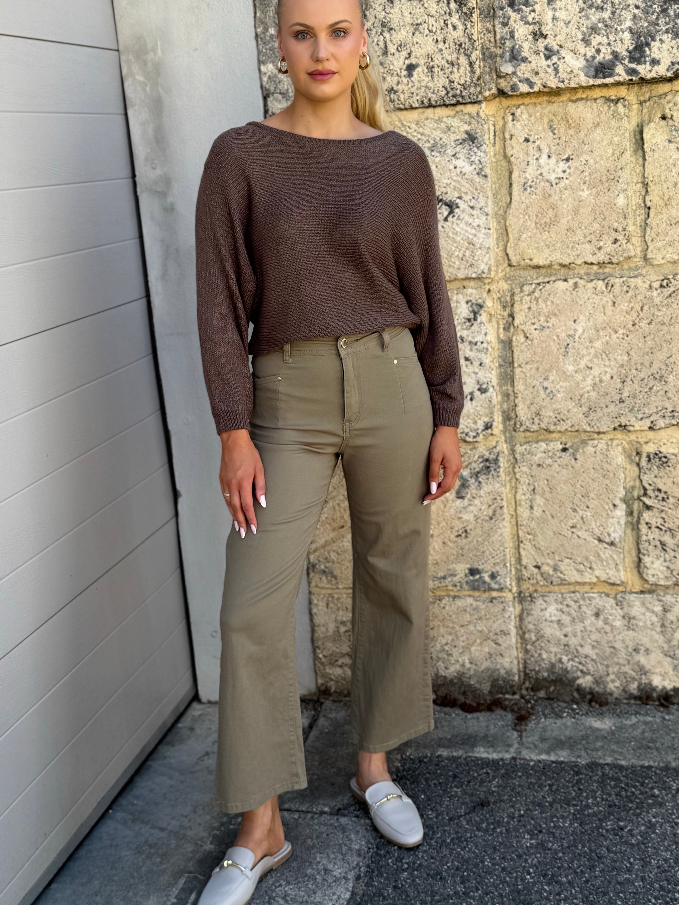 COUNTRY DENIM / CAPRICE CROPPED JEAN / KHAKI / CGJ1492