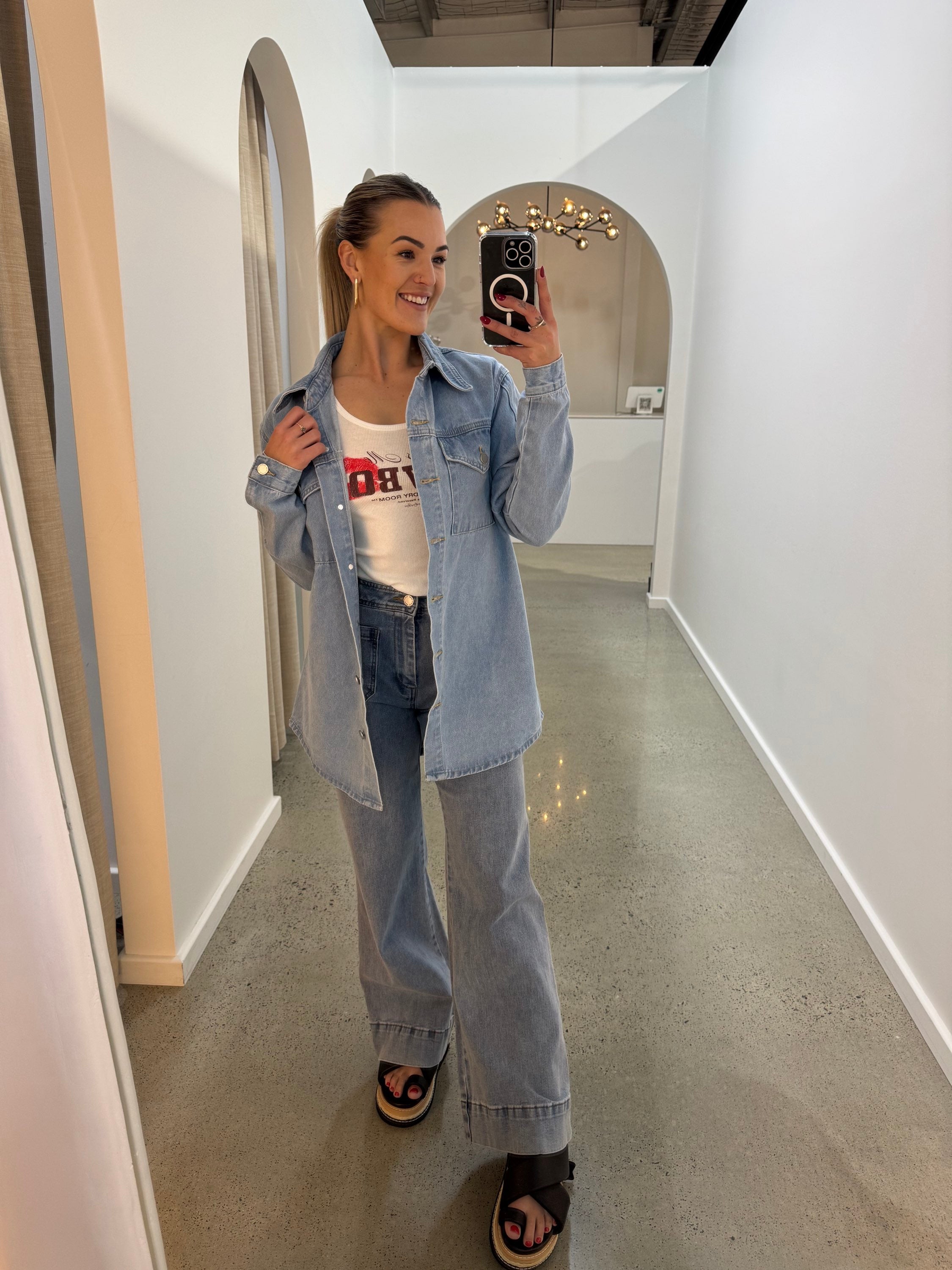 COUNTRY DENIM / BOYFRIEND SHACKET / LIGHT BLUE / CGJ1541