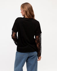 PAPER HEART / LACED UP TEE / BLACK / PH14197