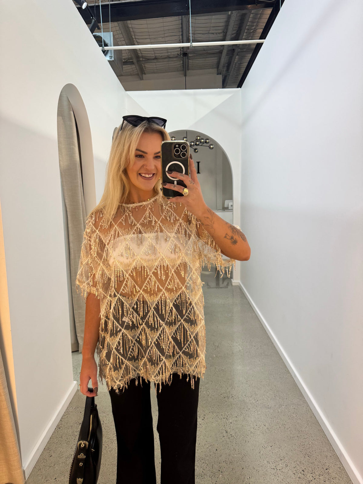BY FRANKIE / GOLD OVERSIZED TASSEL SEQUIN / 231-13