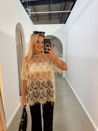 BY FRANKIE / GOLD OVERSIZED TASSEL SEQUIN / 231-13
