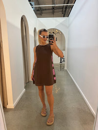 BY FRANKIE / CHOC SIDE PANEL SHIFT DRESS / 144-10