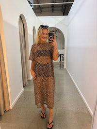 BY FRANKIE / MOCHA SEQUIN DRESS / 699-1
