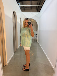 BY FRANKIE /  MERMAID GREEN SEQUINS TEE / 231-19