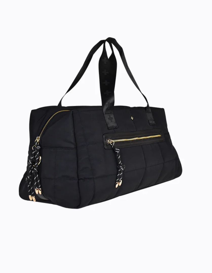 PETE+ JAIN / LITA PADDED OVERNIGHT BAG / BLACK