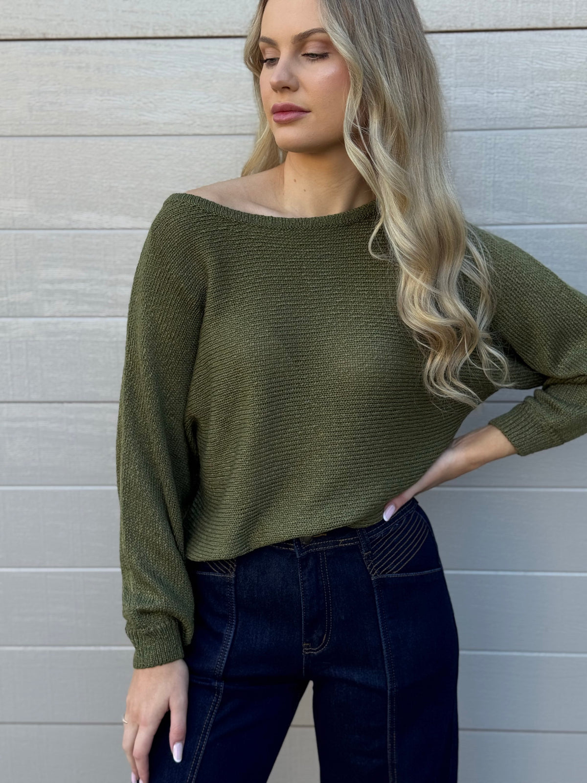 MOST / TAPE BOAT KNIT JUMPER / KAHKI / PR16516