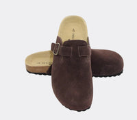 HUMAN / LARA SLIDE / CHOC SUEDE