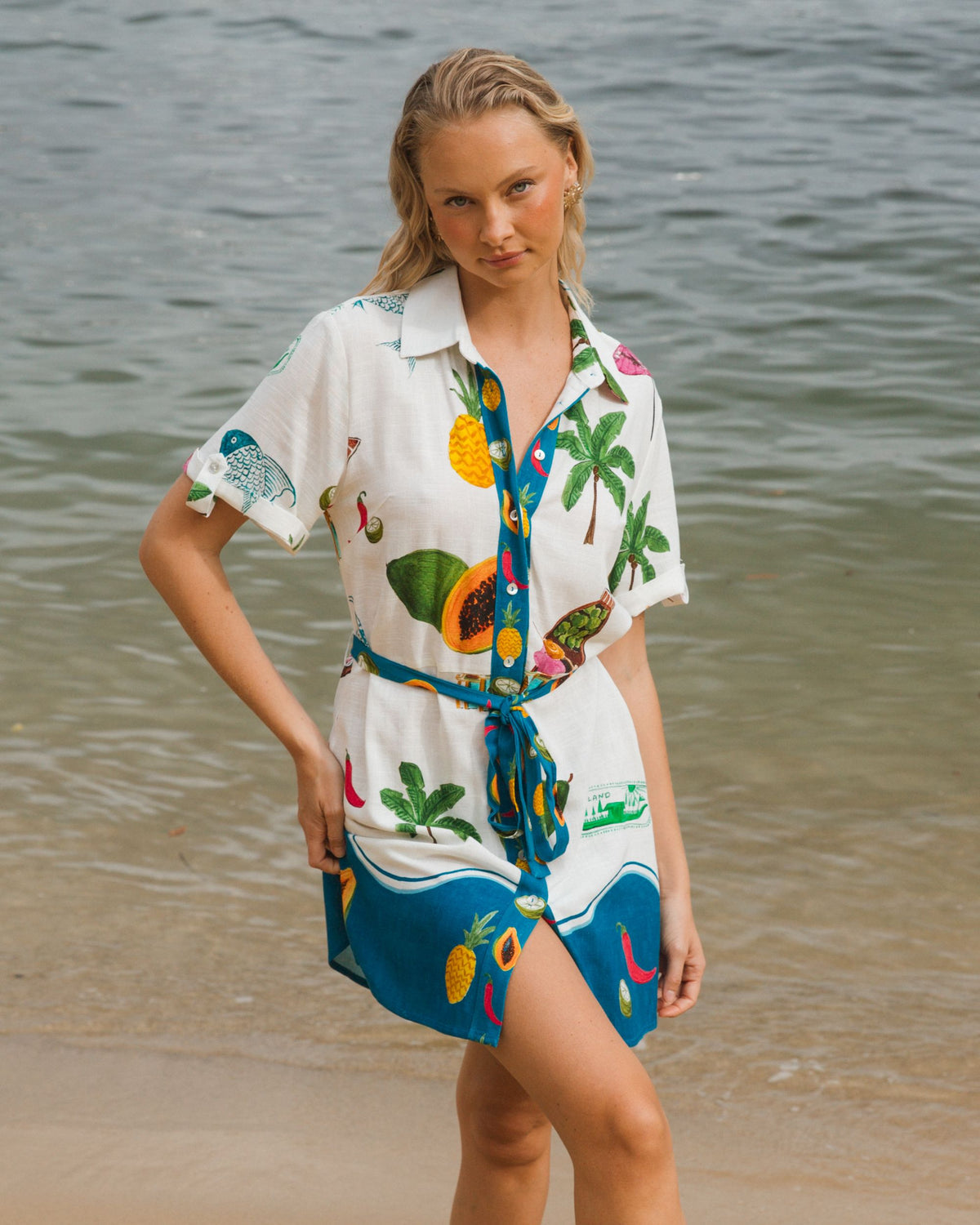 PAPER HEART / TROPICAL SHIRT DRESS / PHE13083