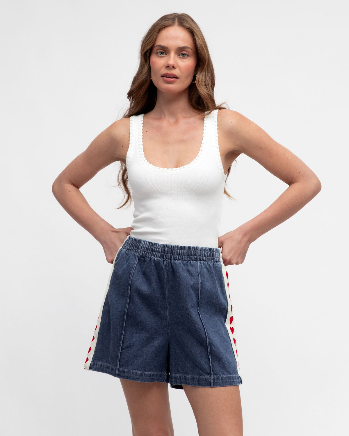 EBBY & I / I HEART YOU RED / SHORTS / VV11492