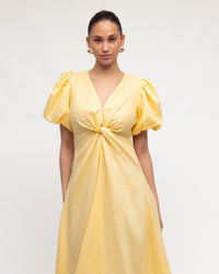 WHITE CLOSET / LEMON TWIST LINEN DRESS / TFL8545-27
