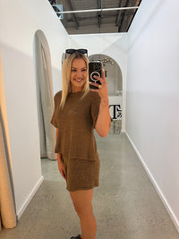BY FRANKIE / CHOCOLATE KNIT SHORTS / 2588
