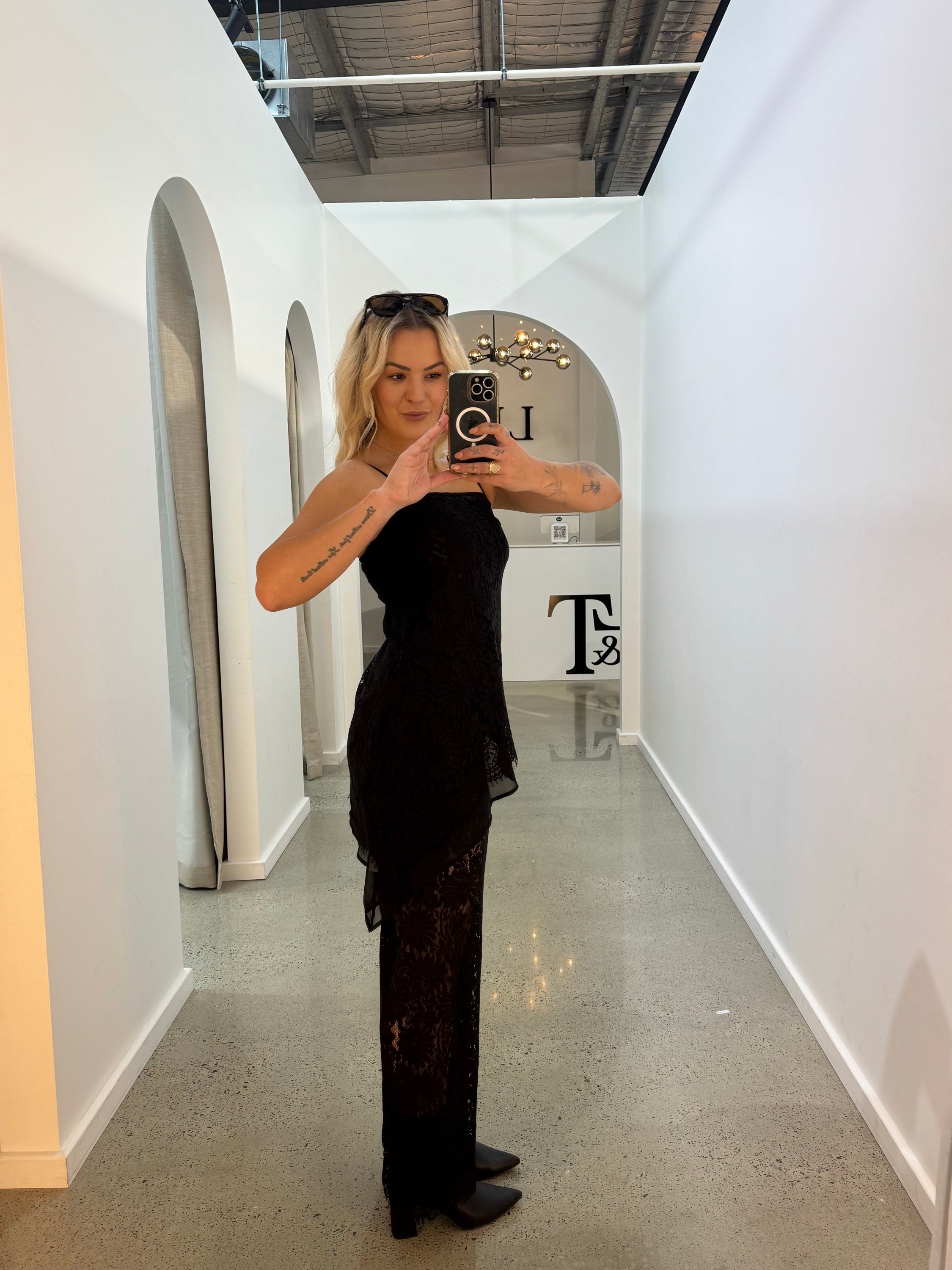 BY FRANKIE / BLACK LACE PANTS / 919-1
