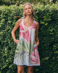 WHITE CLOSET / ISLAND FLORAL SHIFT DRESS / TFE11478-2