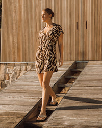 WHITE CLOSET / SAFARI WRAP DRESS / TFE10915