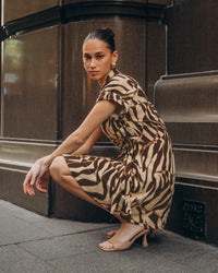 WHITE CLOSET / SAFARI WRAP DRESS / TFE10915
