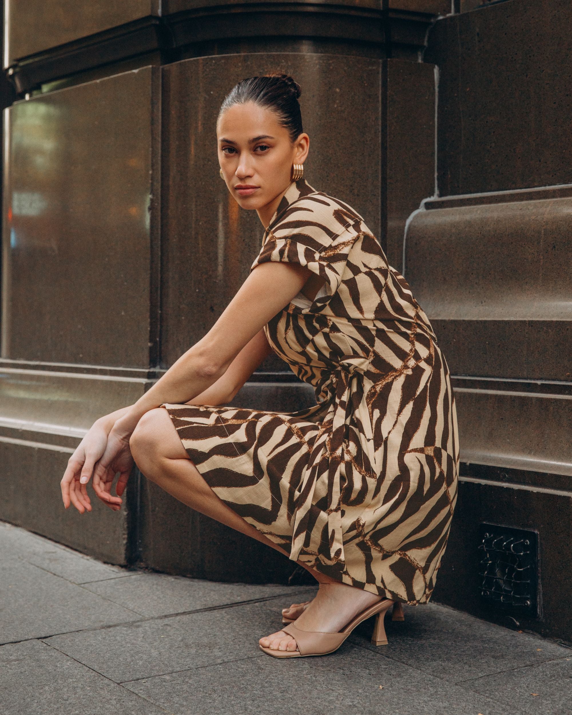 WHITE CLOSET / SAFARI WRAP DRESS / TFE10915