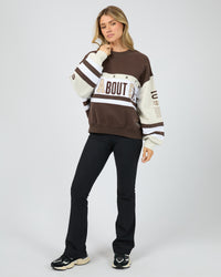 ALL ABOUT EVE / DIV ONE PANEL CREW JUMPER / 6477138.BRWN