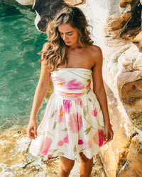 LINEN LUX / BLOSSOM / STRAPLESS DRESS