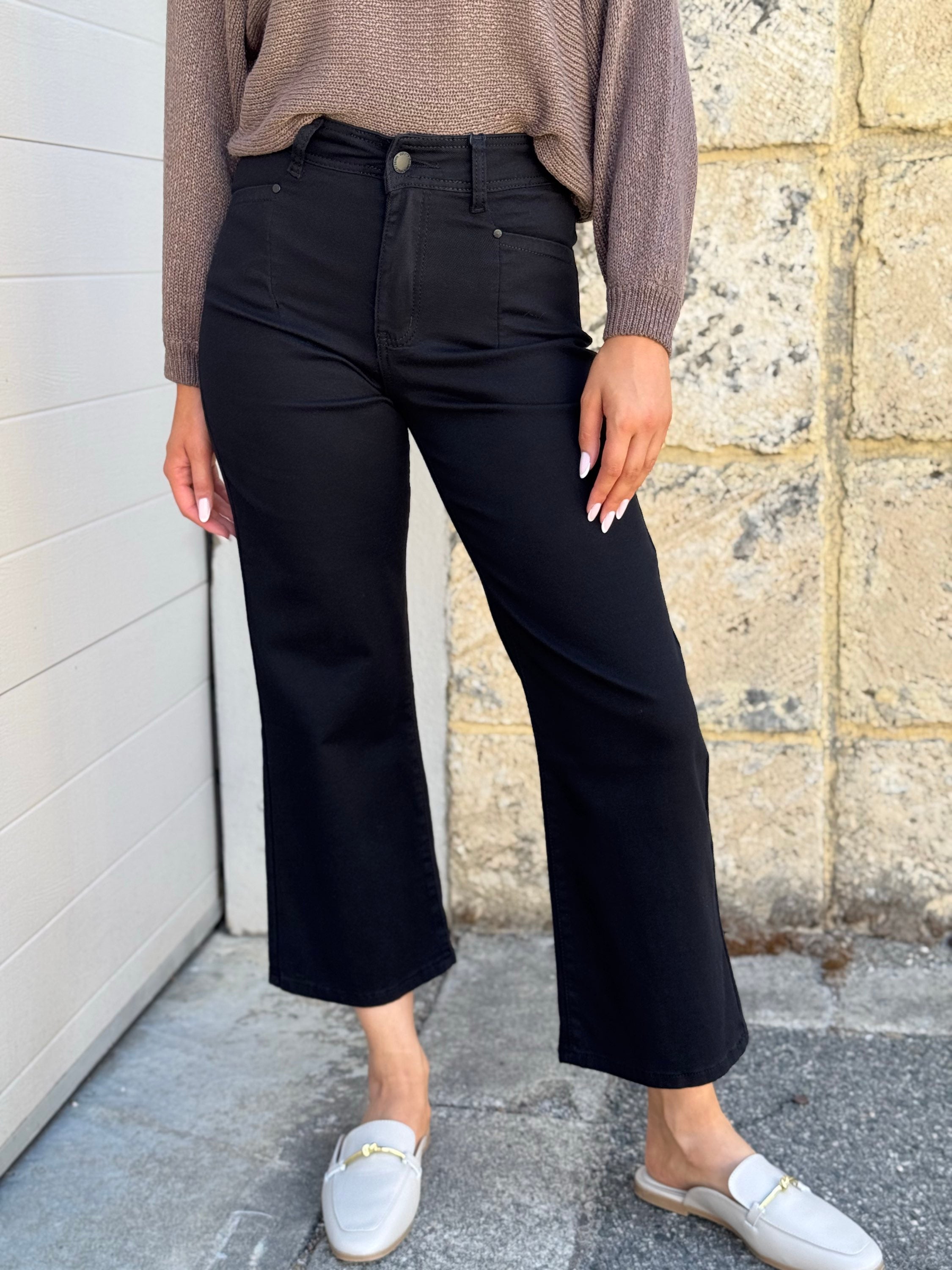COUNTRY DENIM / CAPRICE CROP JEAN / BLACK / CGJ1492