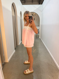 BY FRANKIE / PINK LACE SHORTS / 65-3