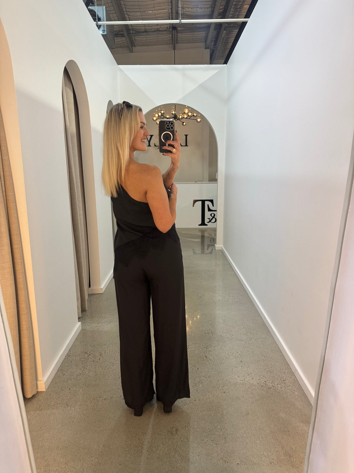 BY FRANKIE / CUPRO BLACK PANTS / 202612-1
