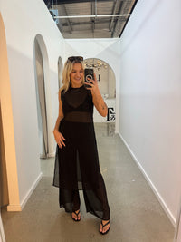 BY FRANKIE / BLACK SHEER PANTS / 157-1
