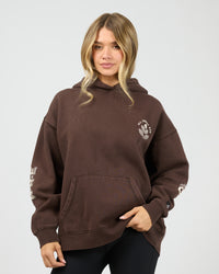 ALL ABOUT EVE / SERENE CHOCOLATE RELAXED HOODIE / 6476112.BRN