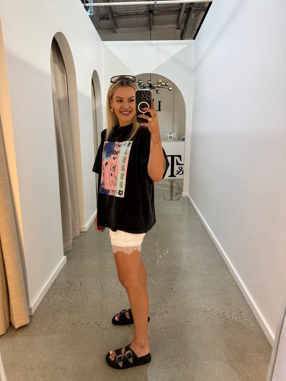 BY FRANKIE / MERMAID BEACH ACID WASH TEE / 692-3