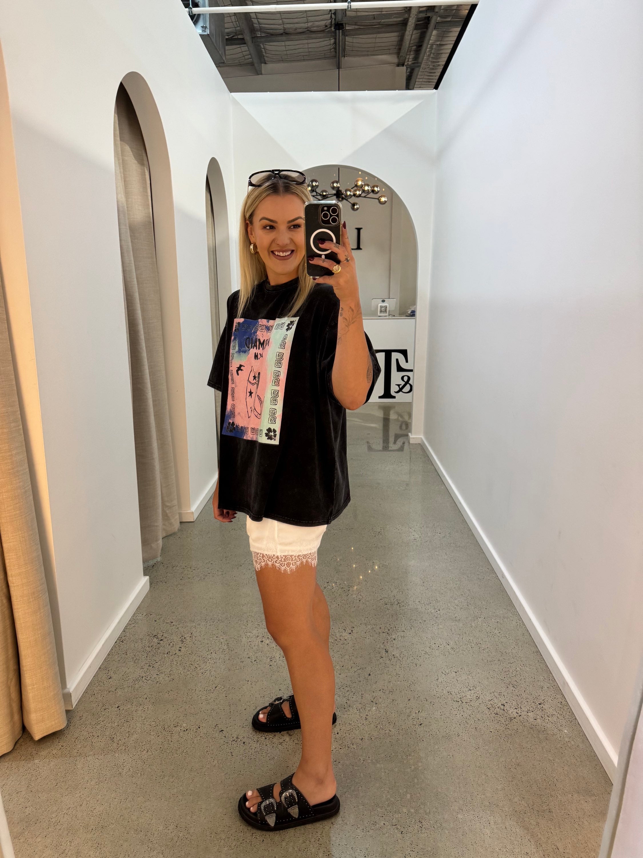 BY FRANKIE / MERMAID BEACH ACID WASH TEE / 692-3