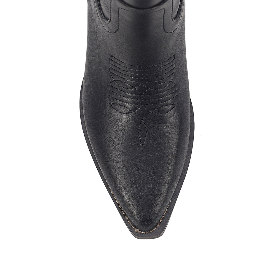 VERALI / BENNY WESTERN BOOT / BLACK DISTRESSED