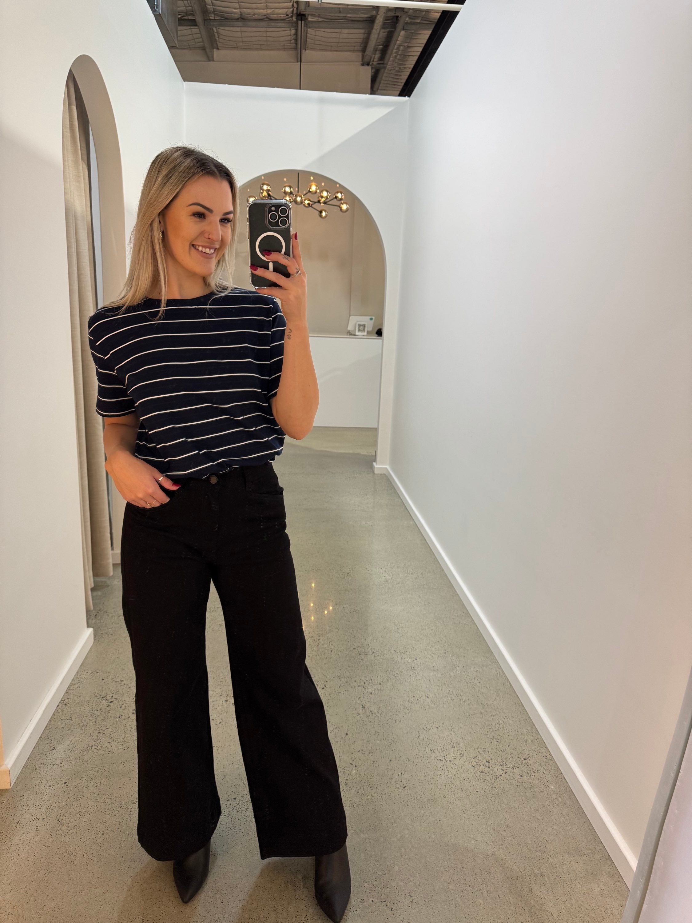 LITTLE LIES / ATHENS / NAVY STRIPE