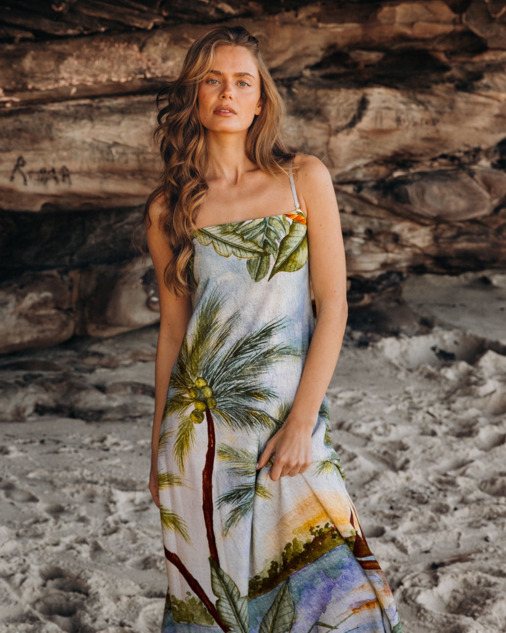 LINEN LUX / AMIRA MAXI DRESS / VVNE11294