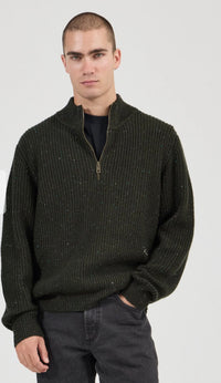 ROLLAS / FISHERMANS TWEED POLO / DARK FOREST / S62N02