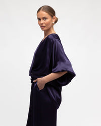 WHITE CLOSET / HERA DRAPE TOP / NAVY / TF7205-100