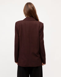 EBBY & I / OFF DUTY BLAZER / WINE / VV12089