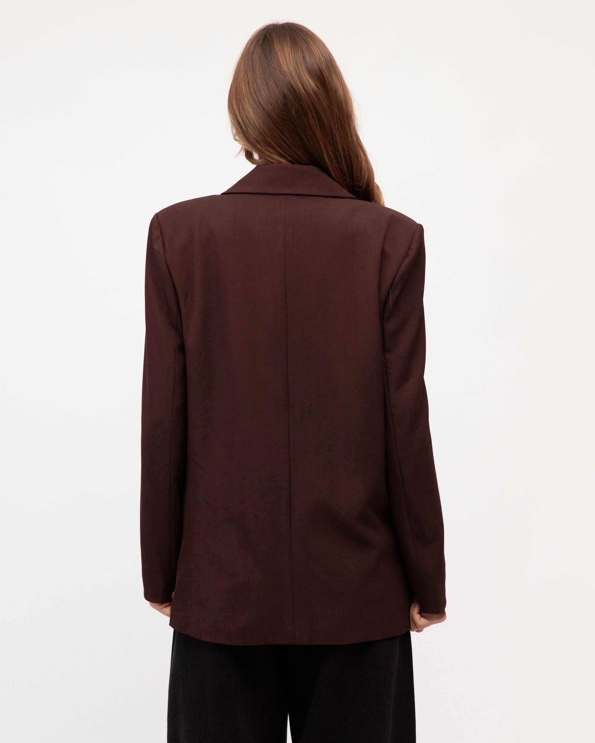 EBBY & I / OFF DUTY BLAZER / WINE / VV12089