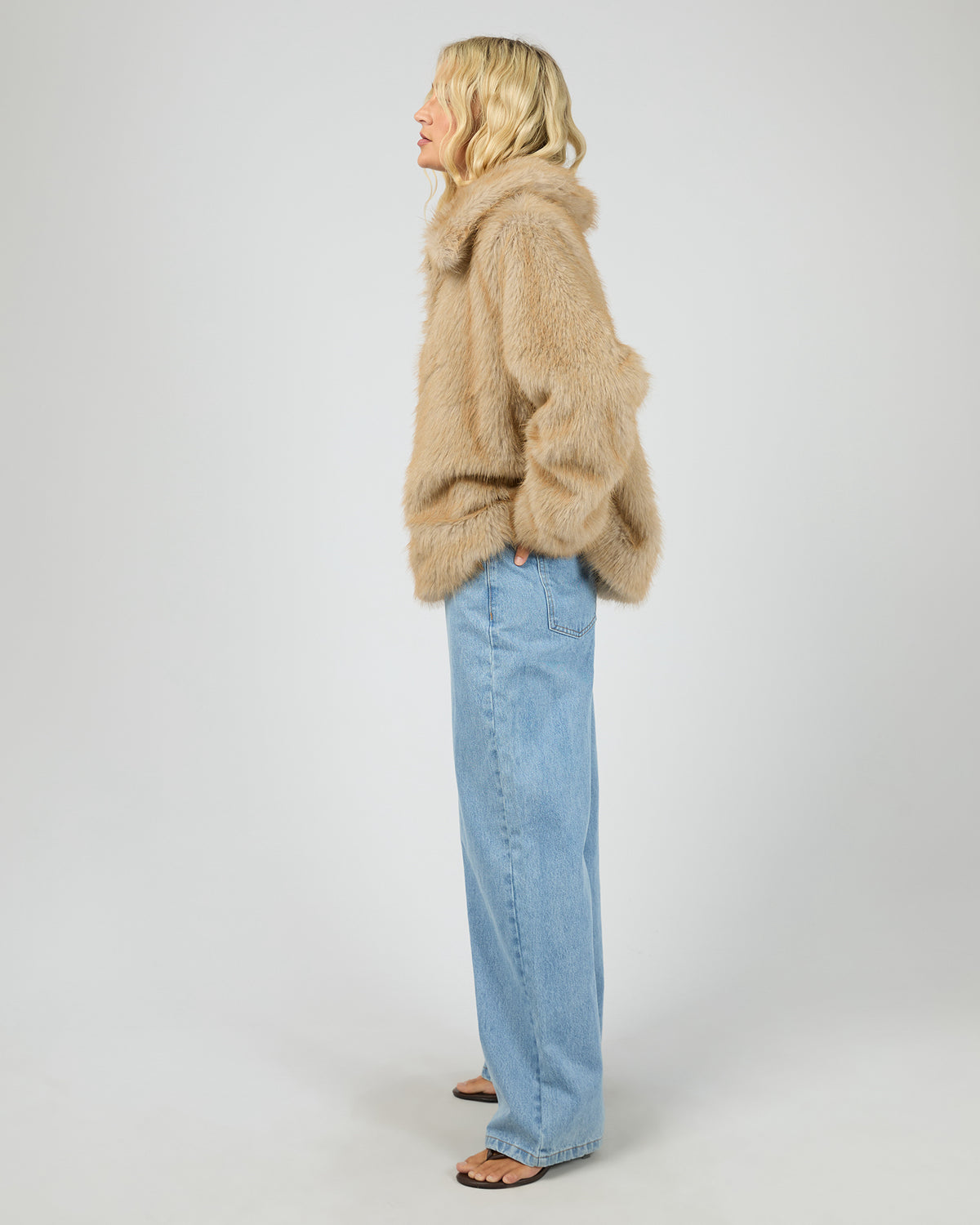 ALL ABOUT EVE / SABLE FAUX FUR JACKET / 6476292