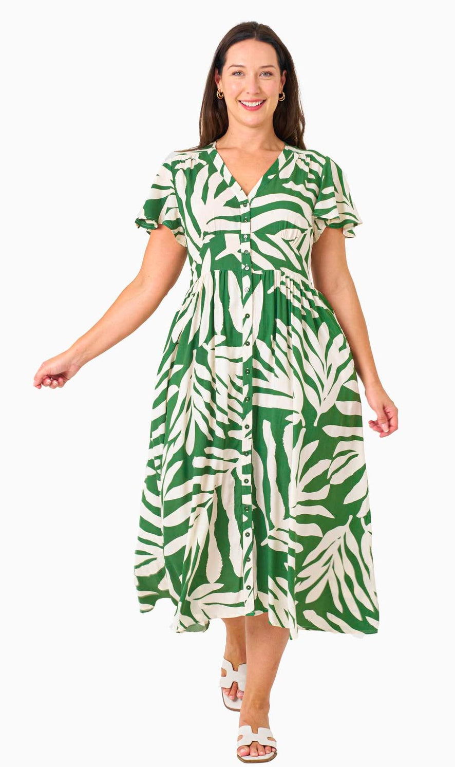 BOHO AUSTRALIA / VILANVEVA DRESS GREEN